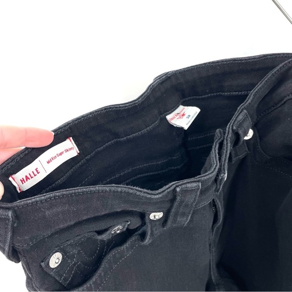 True Religion HALLE BLACK MID RISE SUPER SKINNY JEAN - Picture 9 of 11